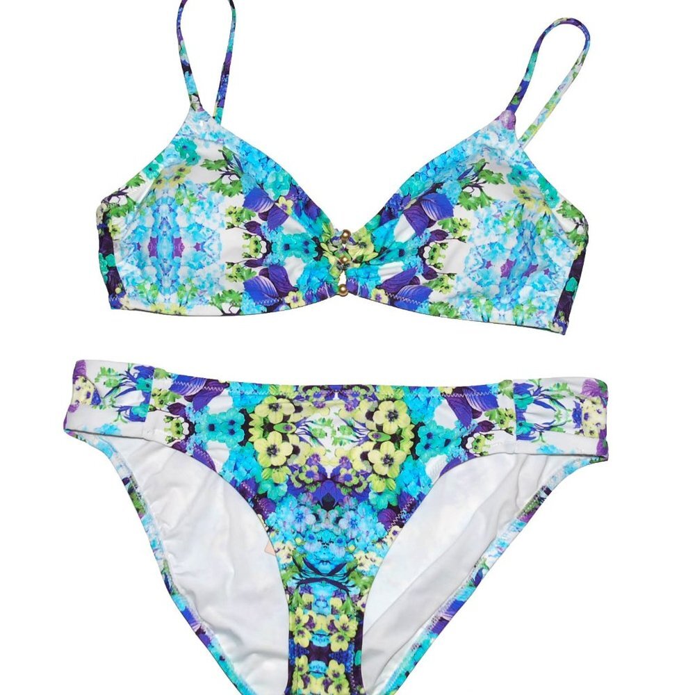 Nanette Lepore Kamari Top & Bikini Bottom Set XS